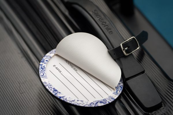 LuggageTag-2 Large Hand-drawn Luggage Tag | 藍白手繪行李牌